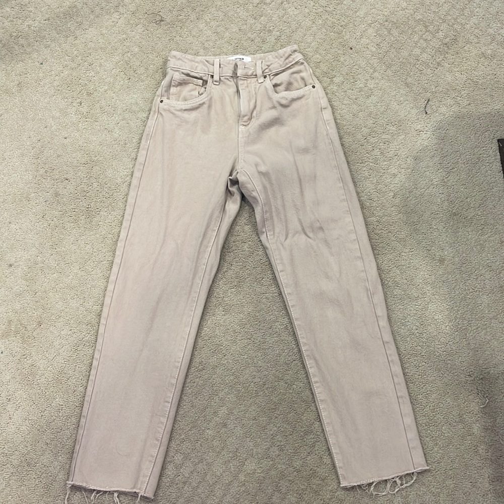 cotton on size 2 beige straight leg jeans